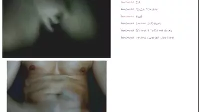 Cumshot នៅក្នុងបំពង់កពី blowjob និង cumshot នៅក្នុងមុខពី handjob.